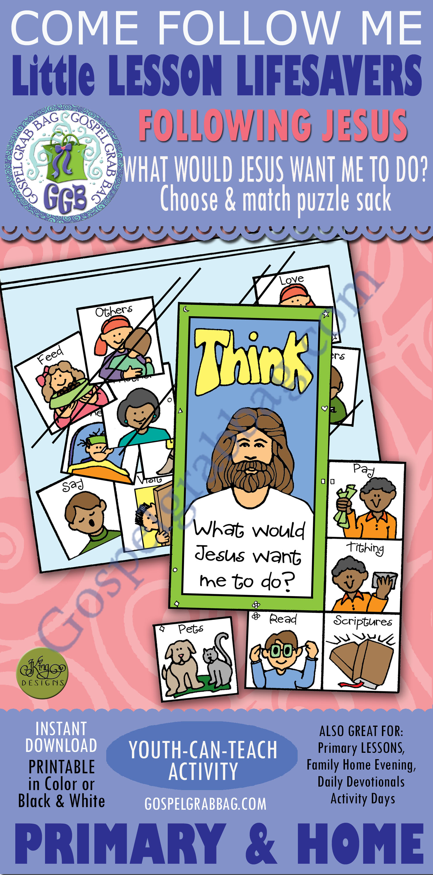 What would Jesus want me to do? Choose and Match Puzzle