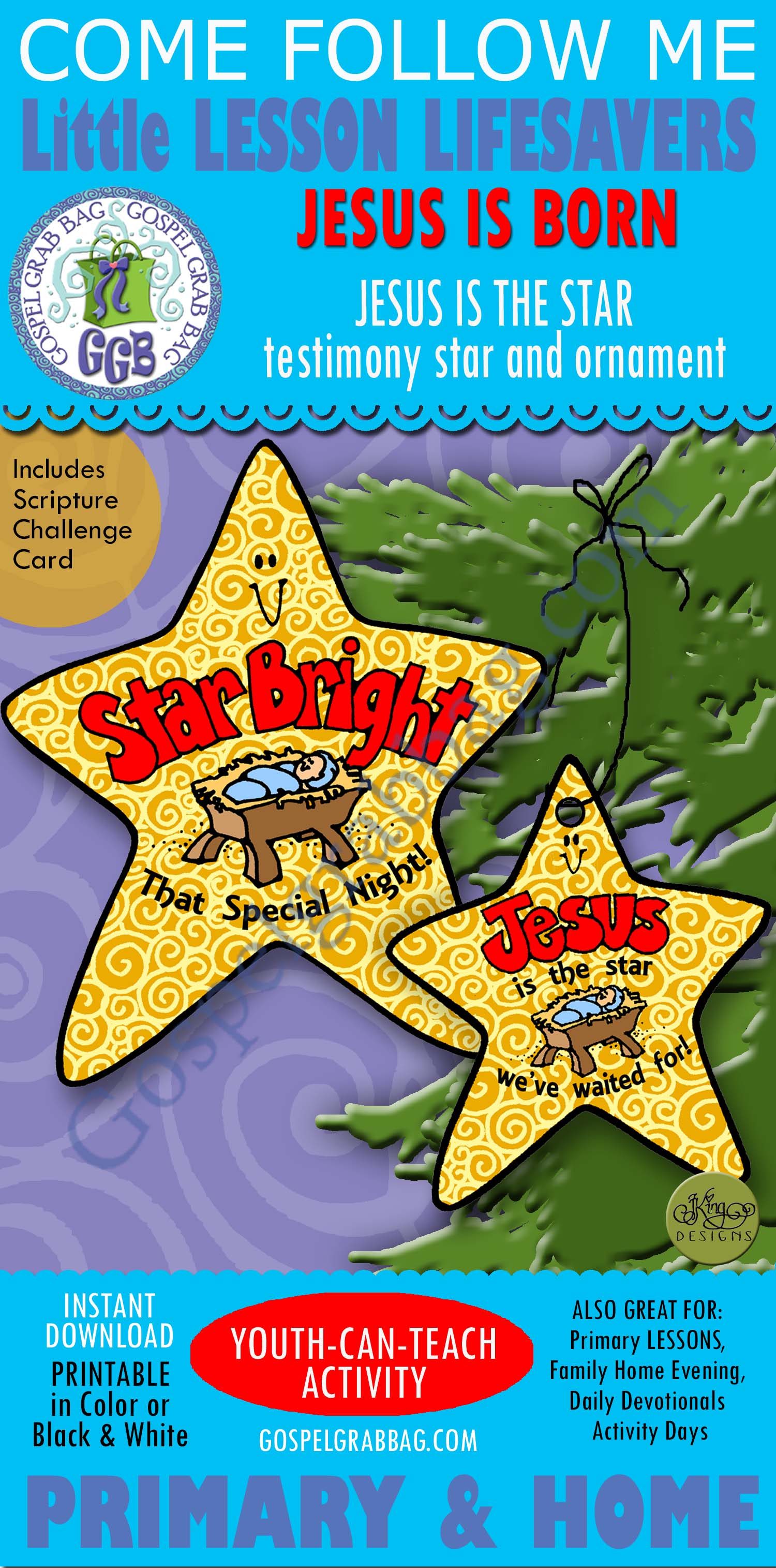 Star Bright that Special Night (testimony star and star ornament)