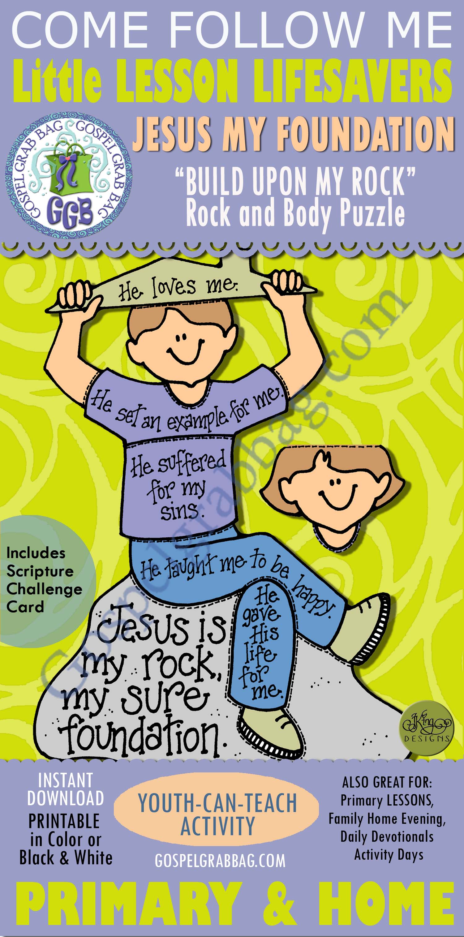 “Build upon My Rock” Rock & Body Puzzle