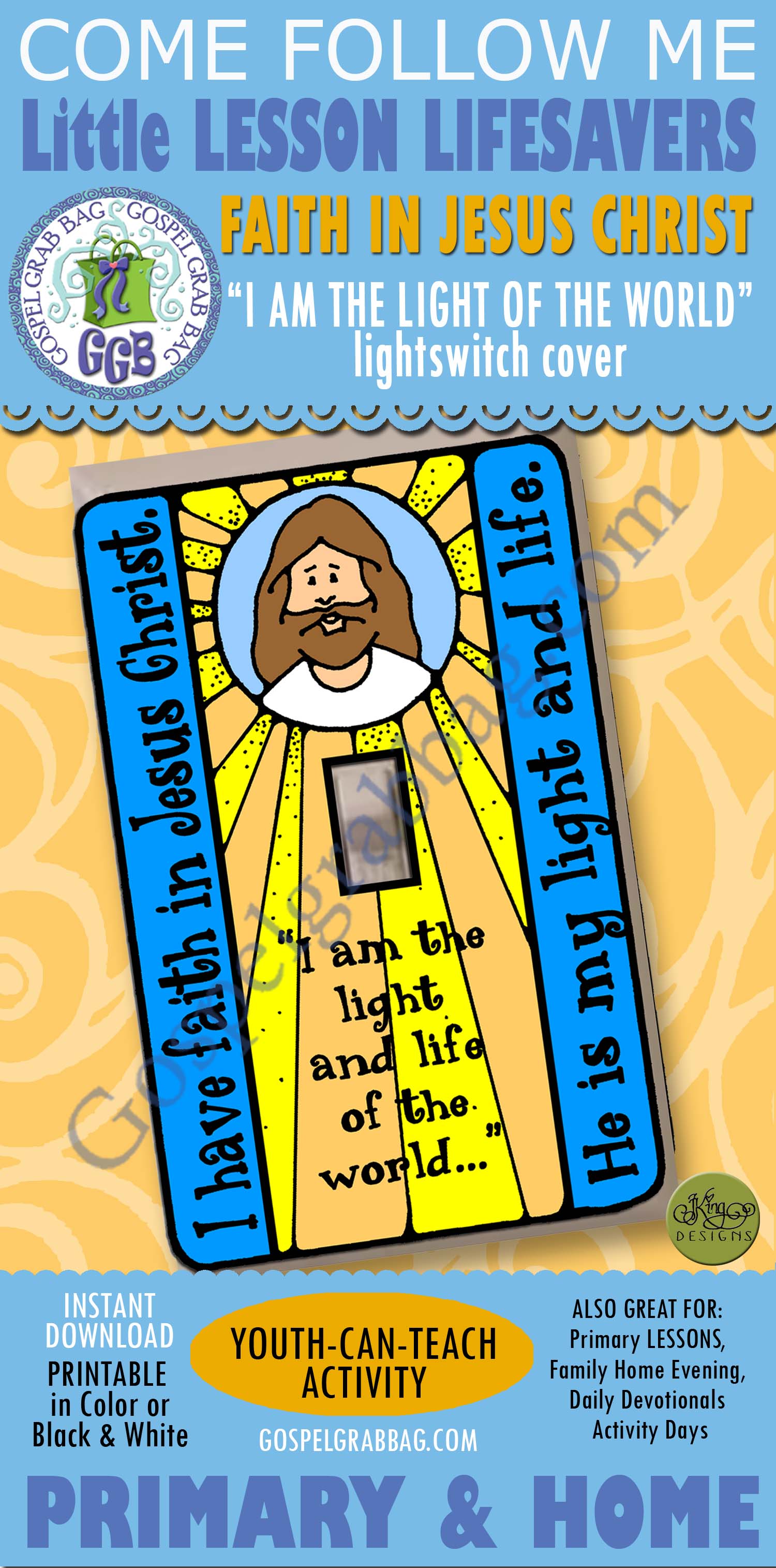 Faith in Jesus Christ light switch cover