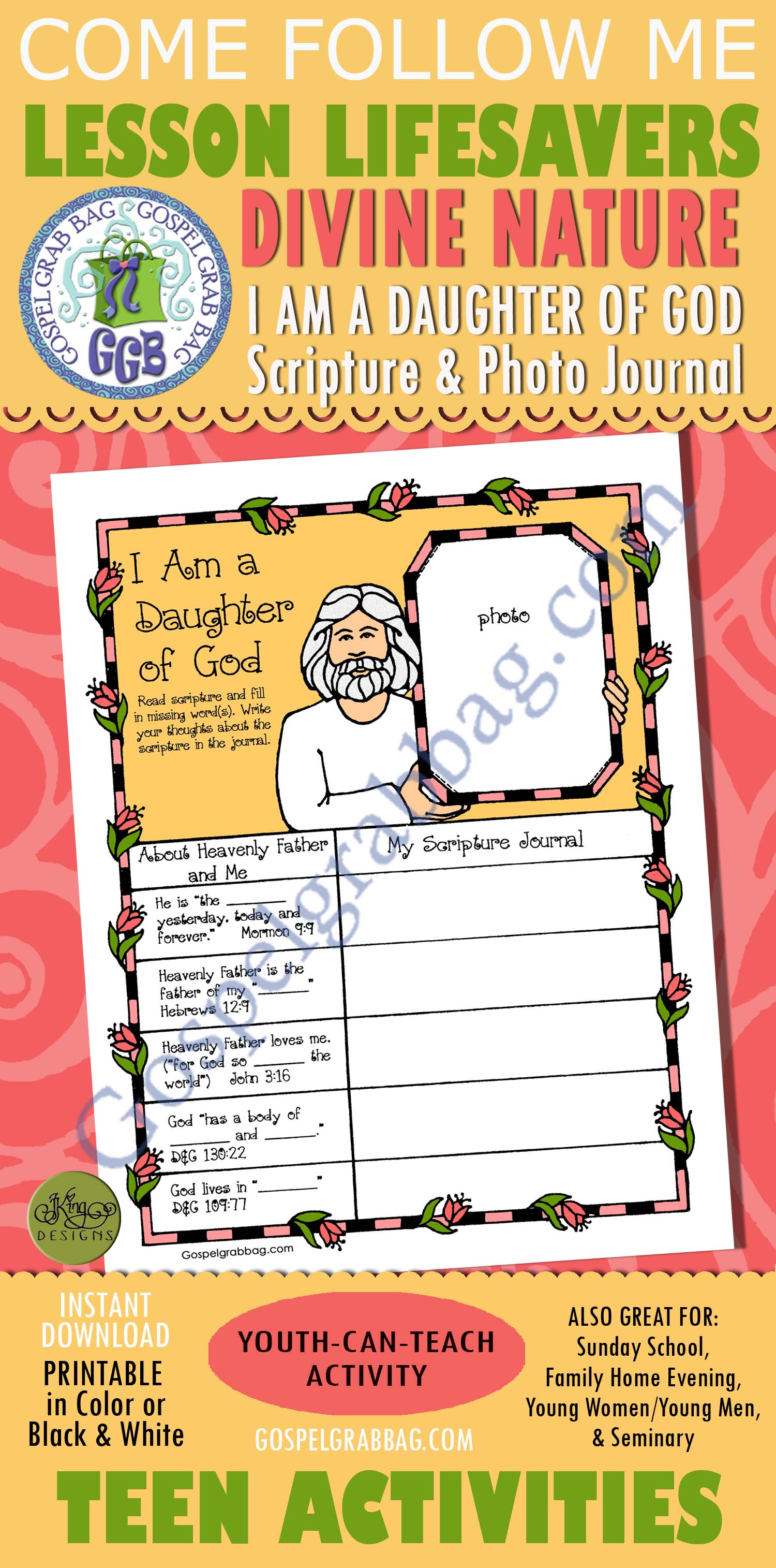 Daughter of God scripture search journal