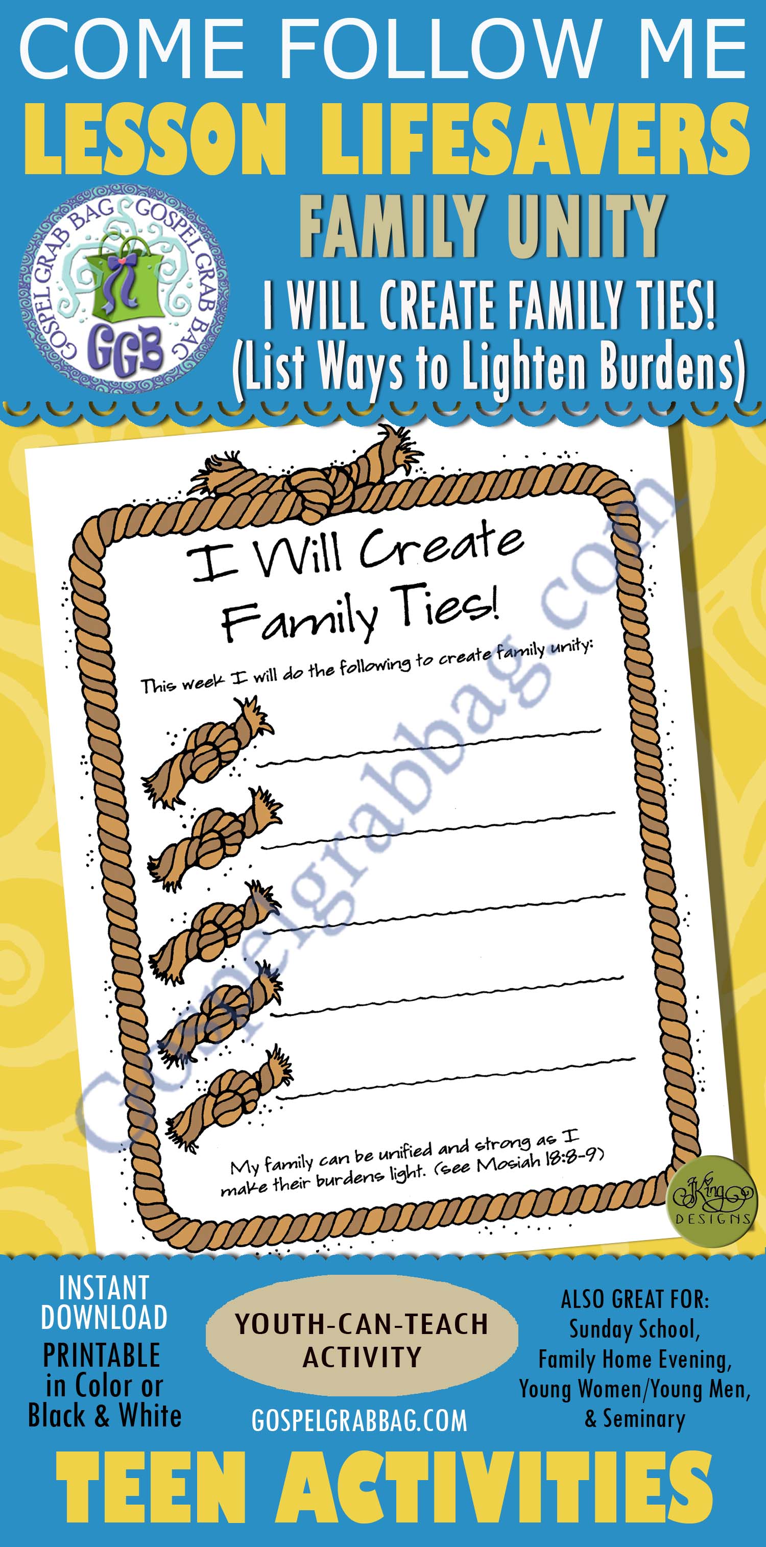 CREATE FAMILY TIES youth goal planner