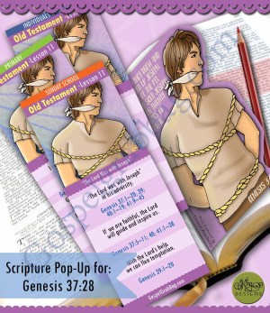 Scripture Scholars bookmarks & scripture pop-up Genesis 37:28