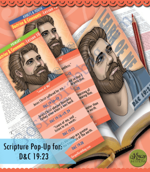 "Learn of Me" Scripture Scholars bookmark and pop-up BUNDLE - March week 2 (lesson #10)