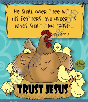 TRUST JESUS: "Hen Gathereth Her Chicks" Post-and-Present Activity