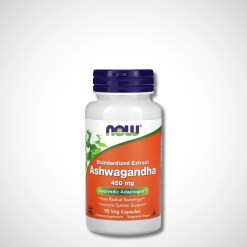 Ashwagandha Standardized Extract 450 mg  90 Veg Capsules - NOW Foods