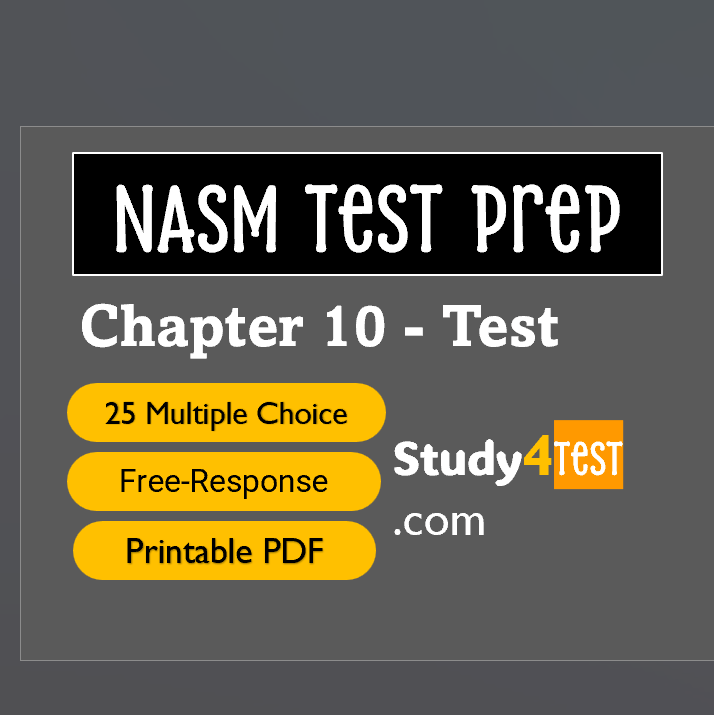 Nasm chapter 10 practice test- supplementation