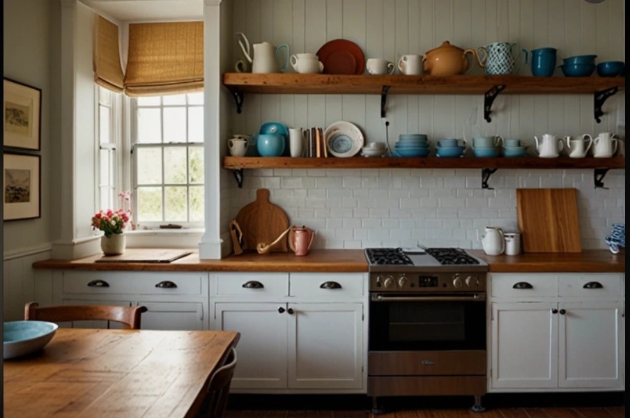 Mix Open Shelving with Closed Cabinets