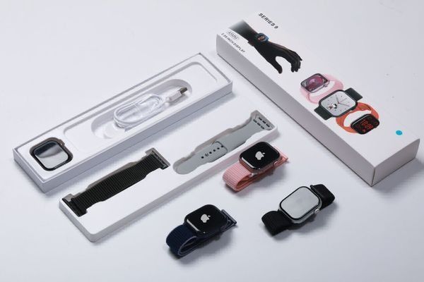 Series 9 Curve Display Smart Watch With Apple Logo Premium Quality