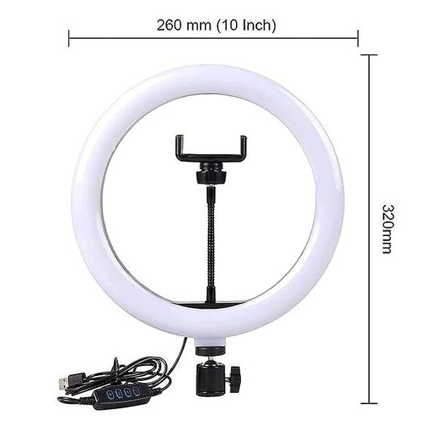 Ring Lights 10" Portable LED Selfie Lights (26cm) for Camera, Phone, TIK Tok, YouTube Video Shooting. Makeup Ring Light Foldable and Lightweight. 3 Color Modes LED Light - Image 3