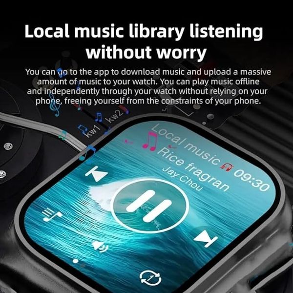 HW69 Ultra 2 Smartwatch| AMOLED Display |Compatible with Wearfitpro App| 2.1" Display| IP67| Tilt to Wake Up| Double Strap|Chat GPT Smartwatch - Image 3