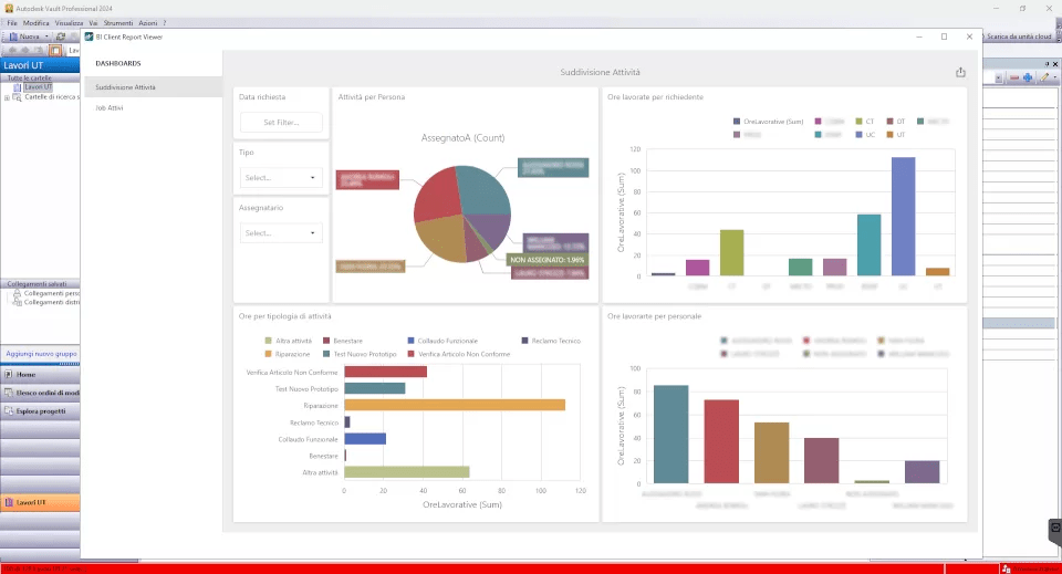 VaultBI Dashboard preview