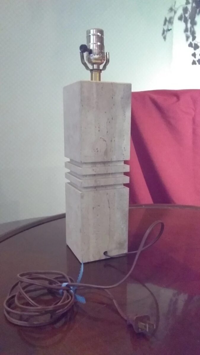 Travertine Table Lamp