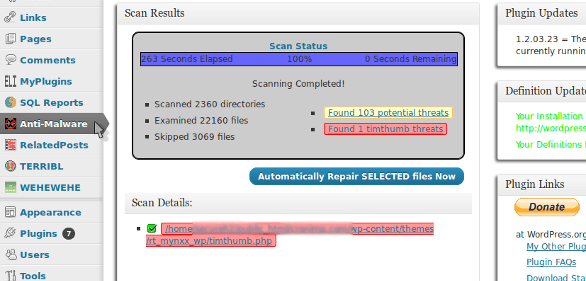 ¿que es un virus o malware en wordpress? Freeware Archive: WORDPRESS MALWARE REMOVAL PLUGIN