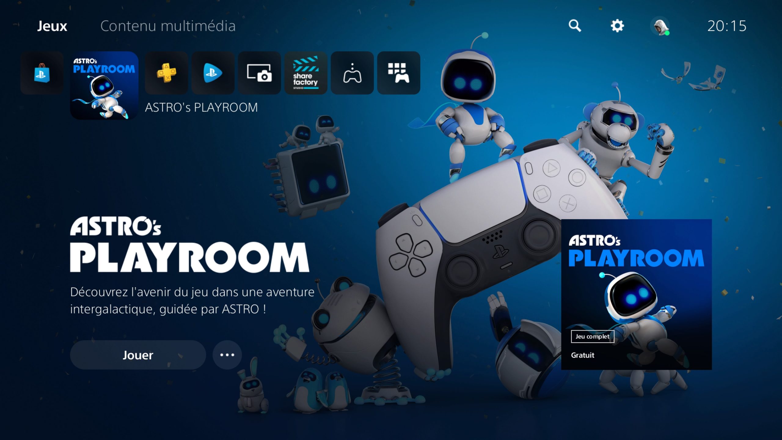 Menu PS5