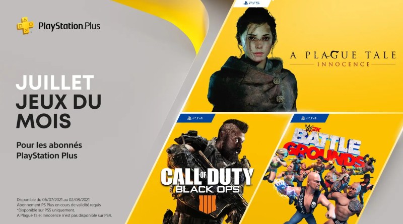 PS Plus Juillet 2021