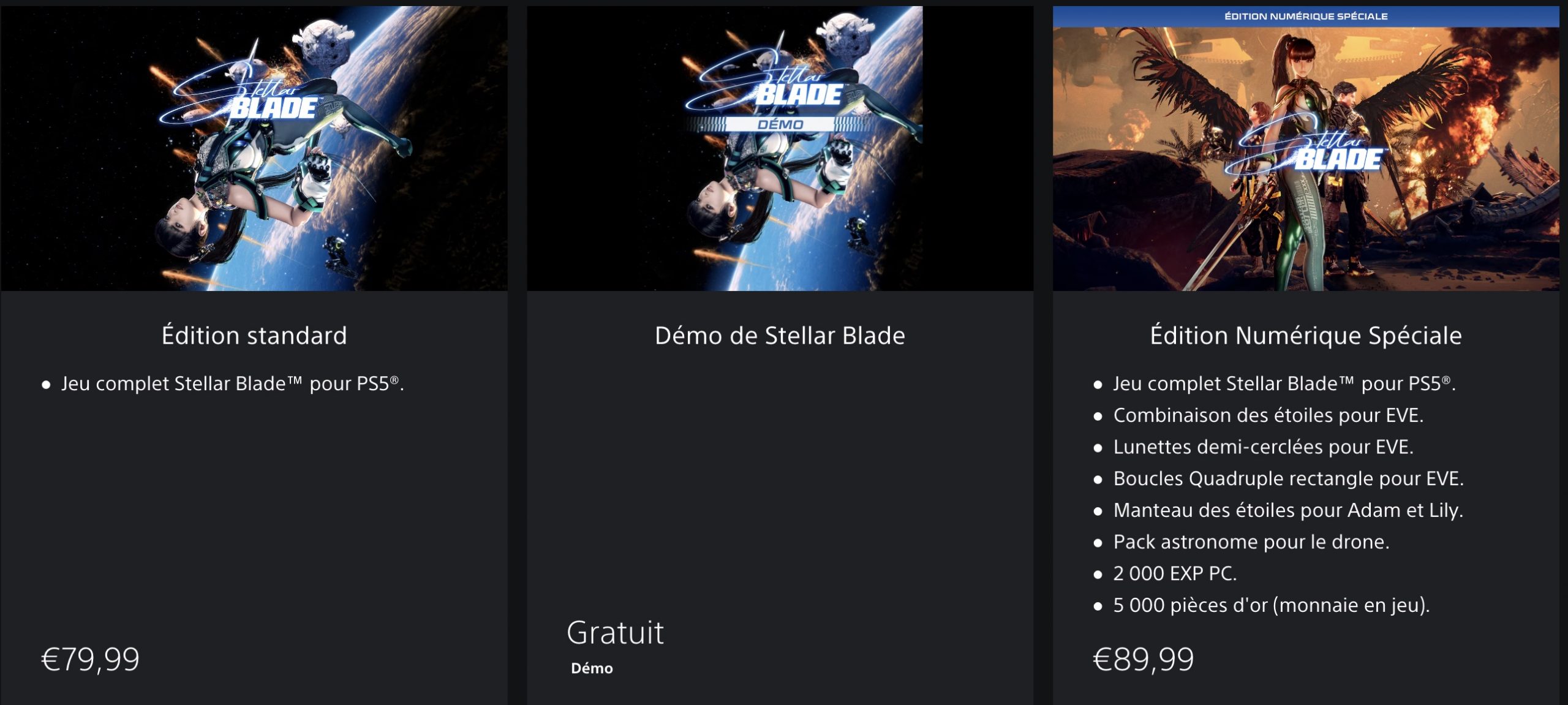 editions Stellar Blade