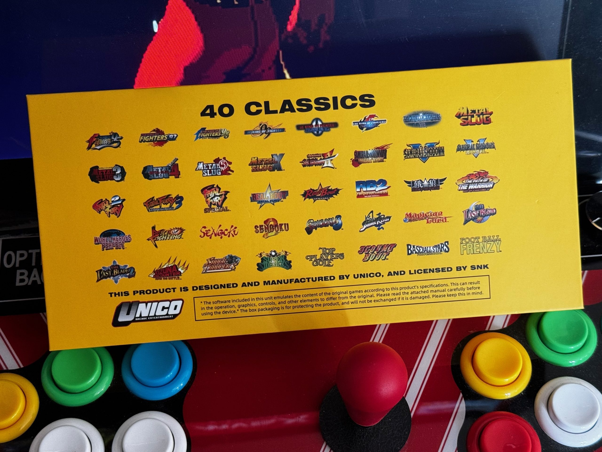 Test Unico Pocket NEO GEO portable