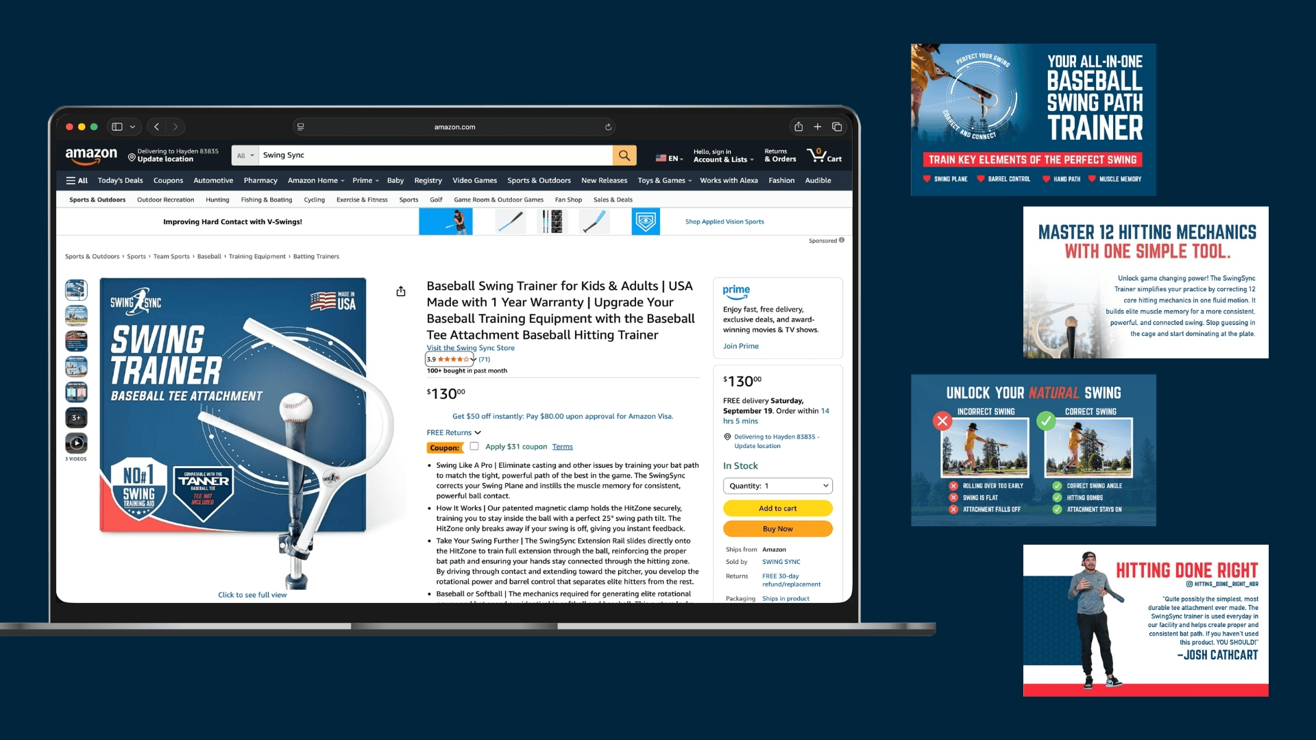 Swing Sync Amazon A+ Content Designs