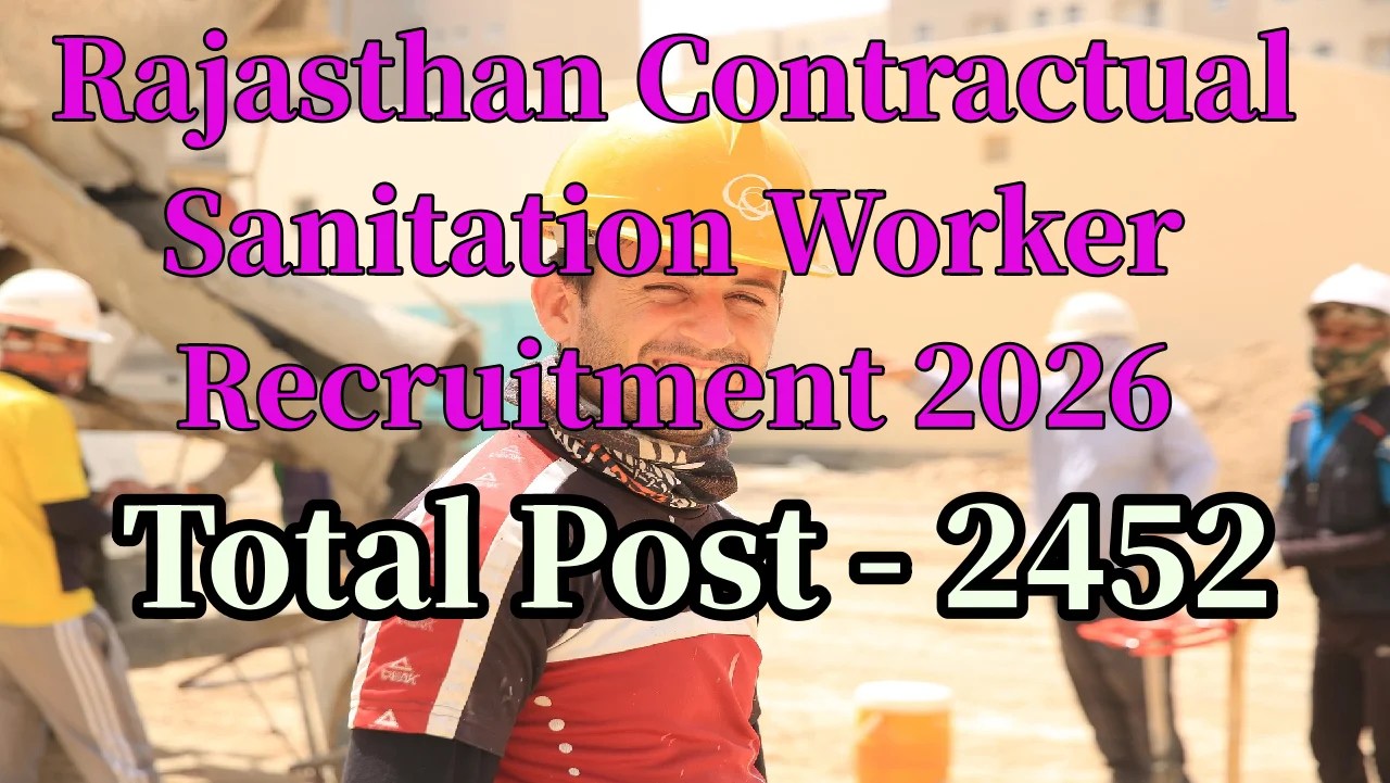 Rajasthan Contractual Sanitation Worker Recruitment 2026