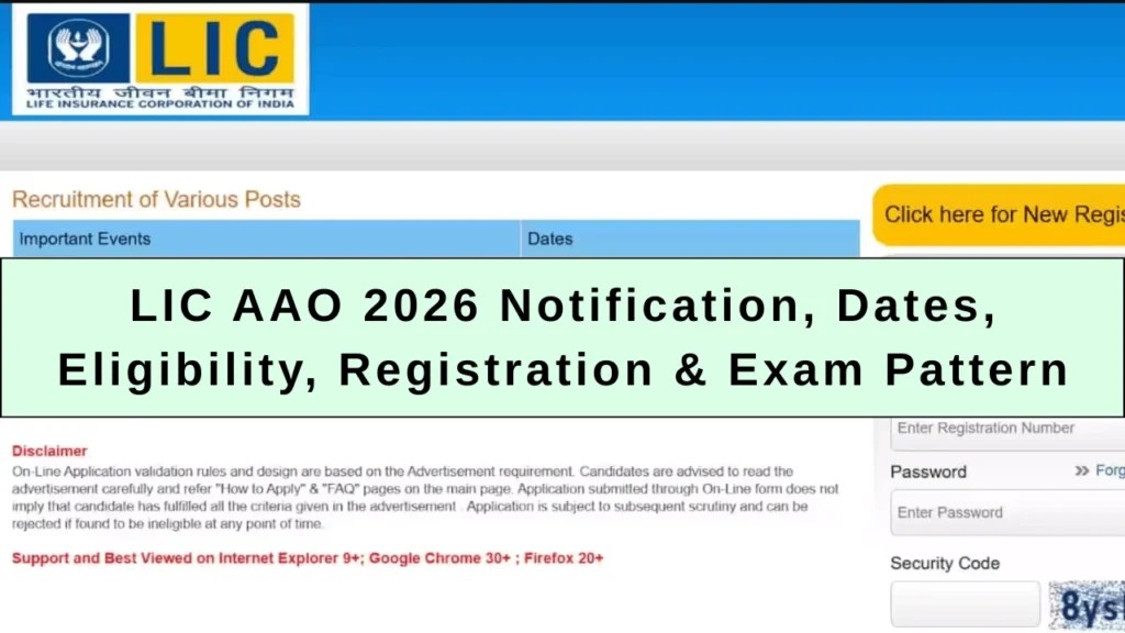 LIC AAO 2026 Dates Eligibility Exam LIC AAO 2026