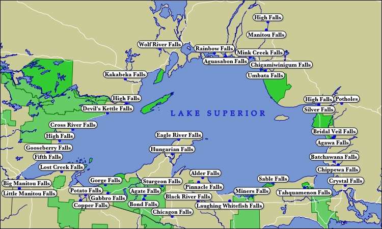 Lake Superior Map.