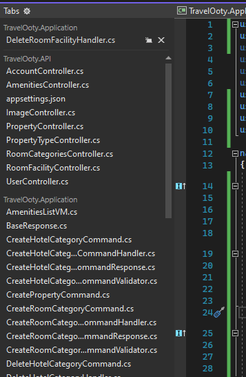 Visual Studio- Tab layout in editor window - Gowtham K