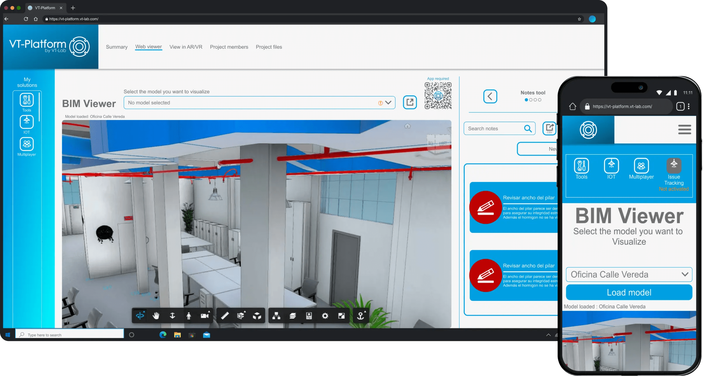 3D BIM model viewer virtual reality for construction project management site UX analysis