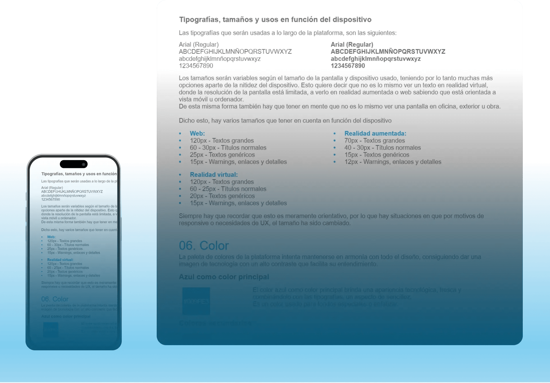 Documentación para sistema de diseño