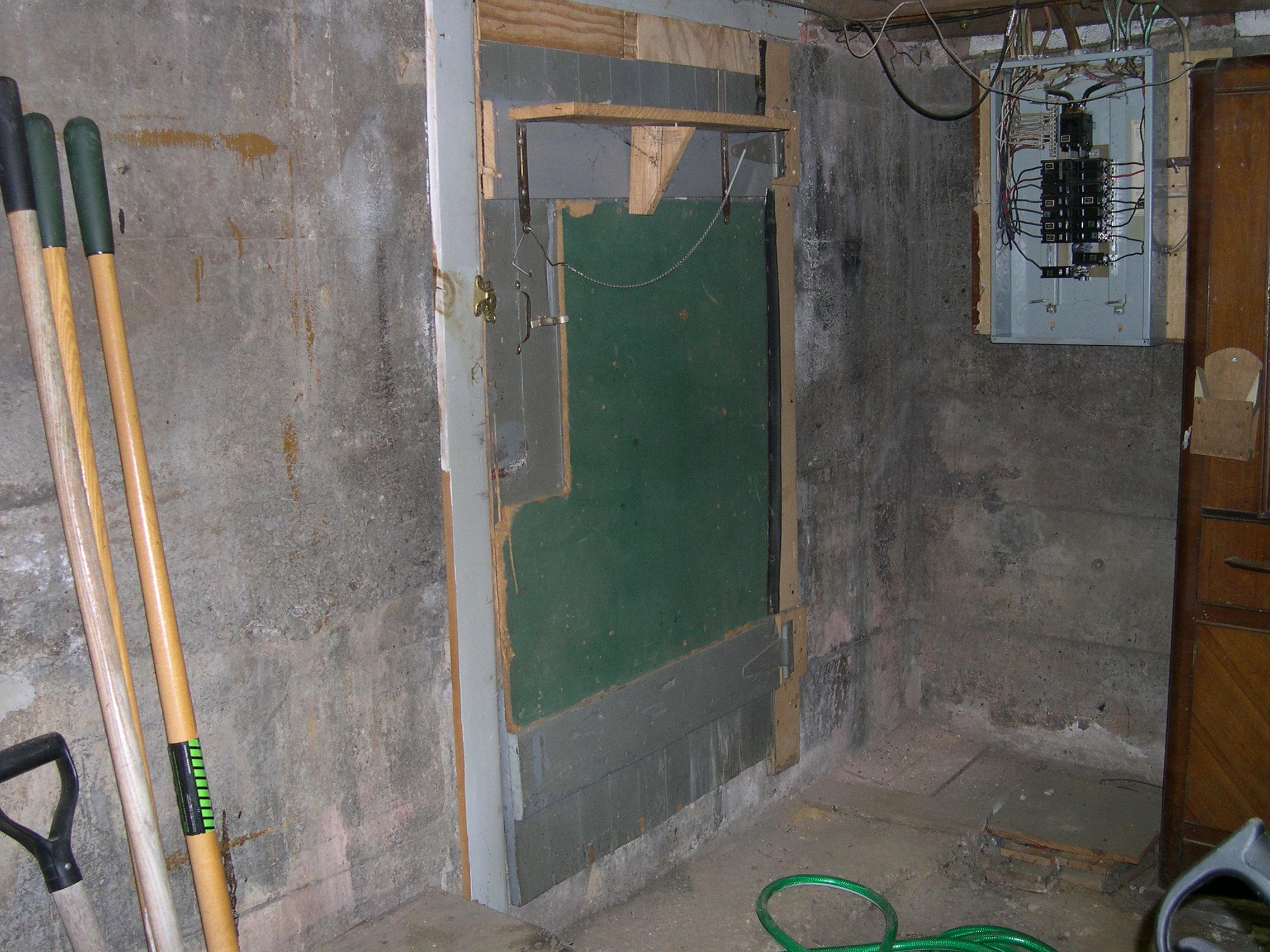 Door to the Bilco door exit