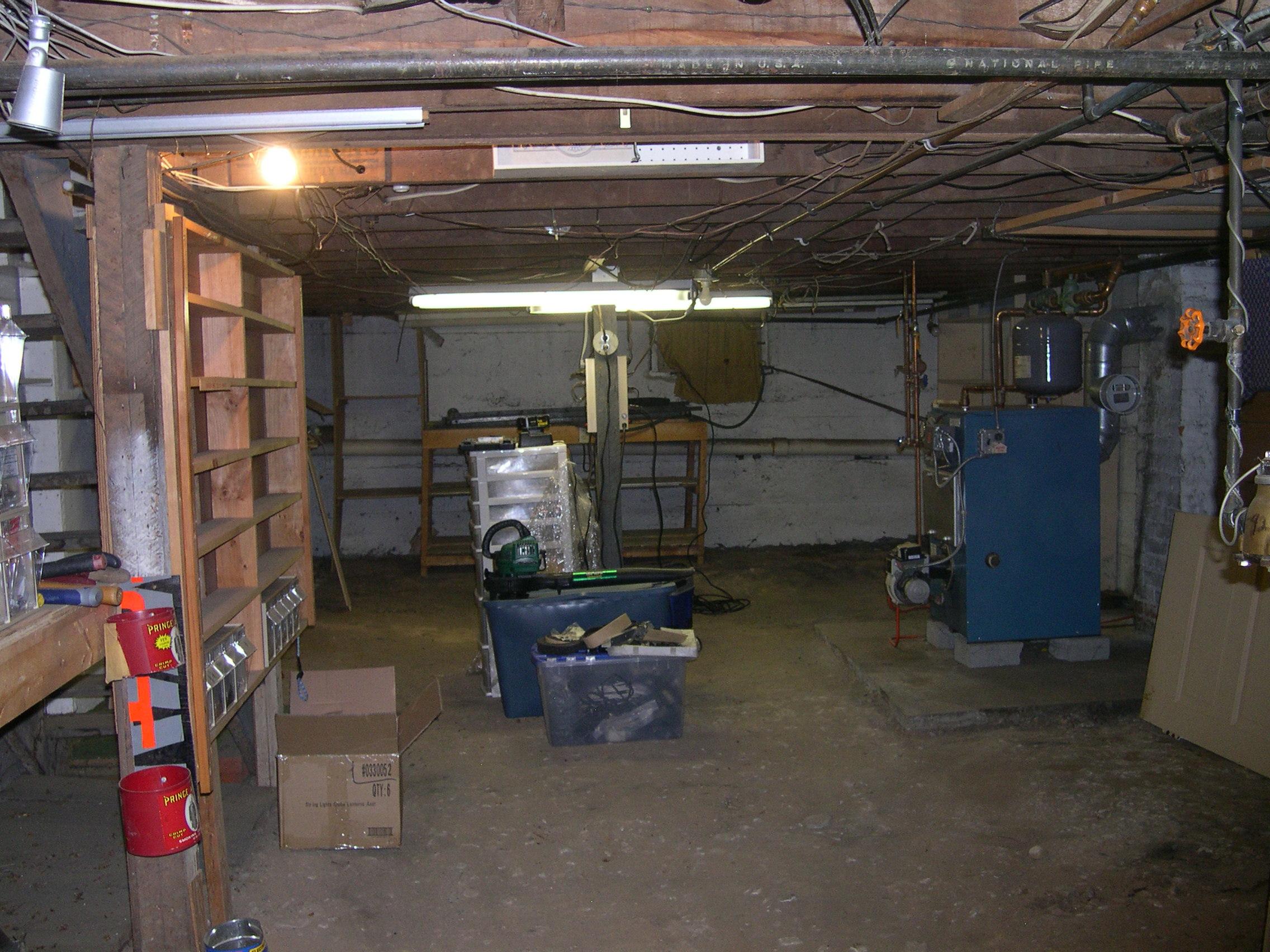 Basement toward front of house