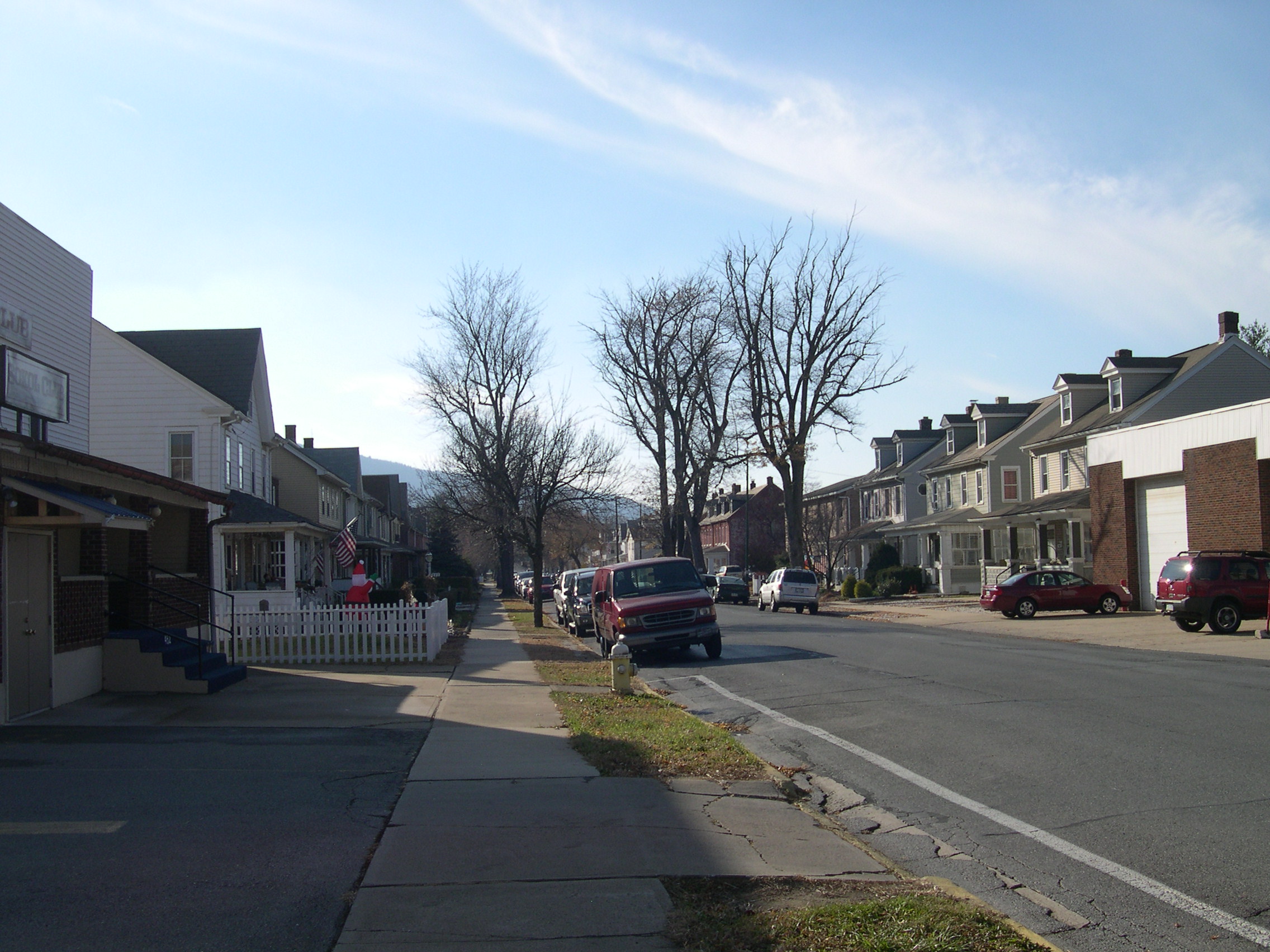 Looking west on our street