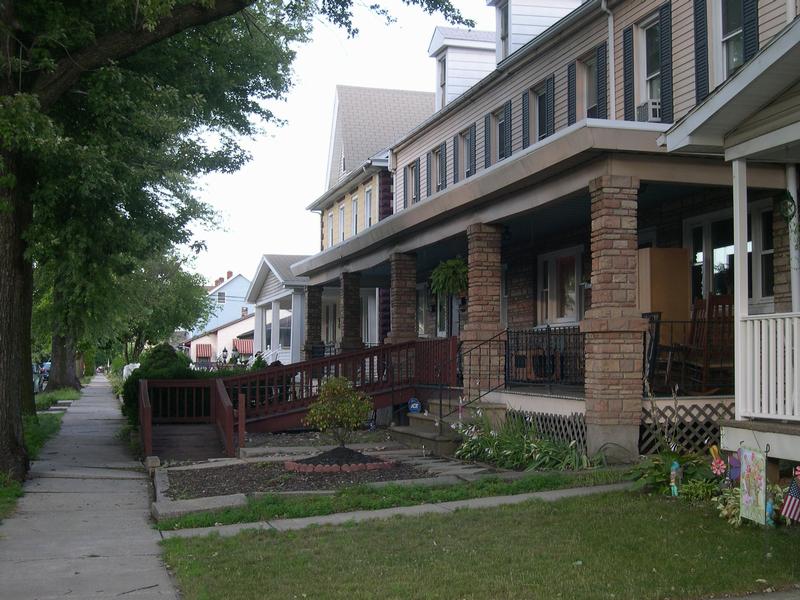 Our house - the one with the ramp