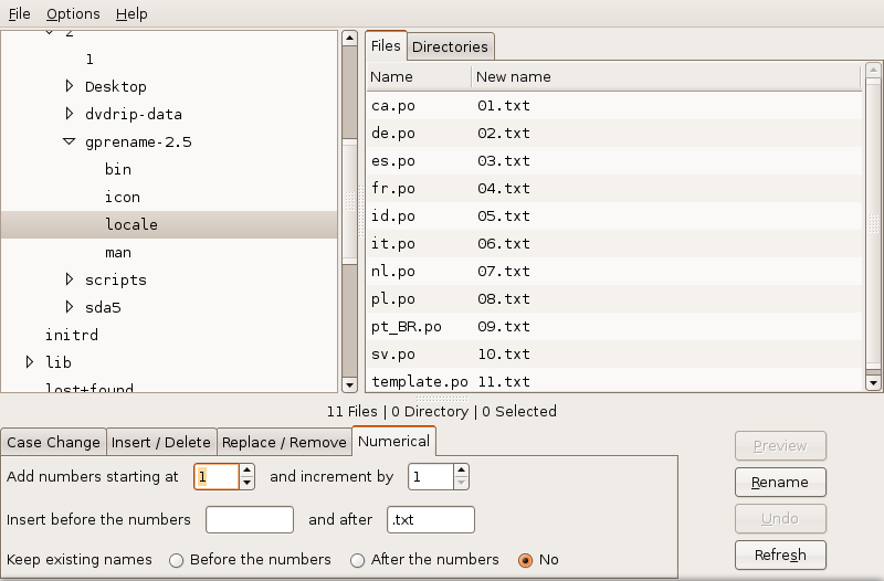 gpRename Screenshot gpRename Screenshot