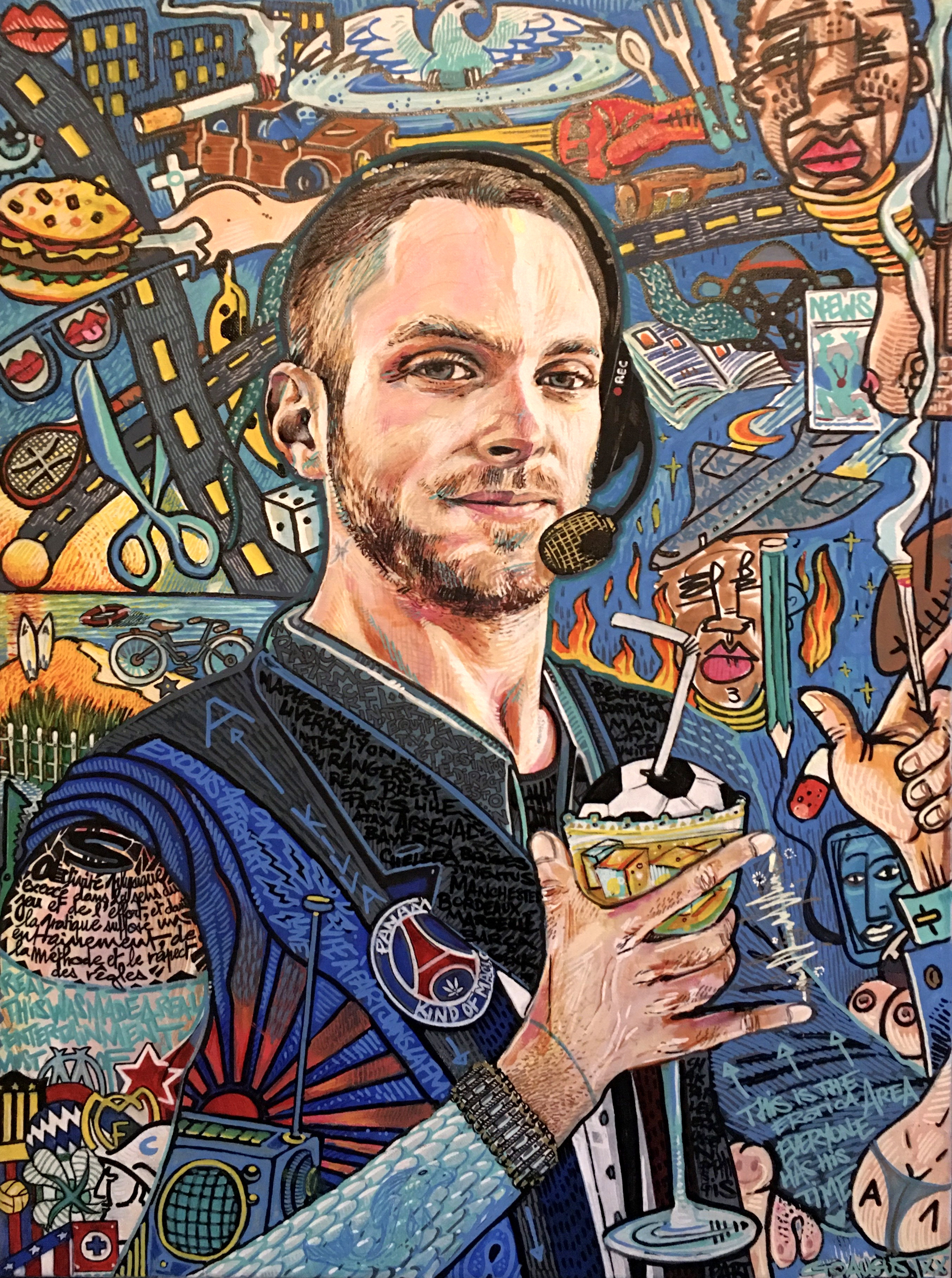 "LA" (mixed medias on canvas, 70x90cm), SOLD