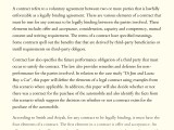 The Contract Law The Case Of Jim Laura And The Automobile Purchase