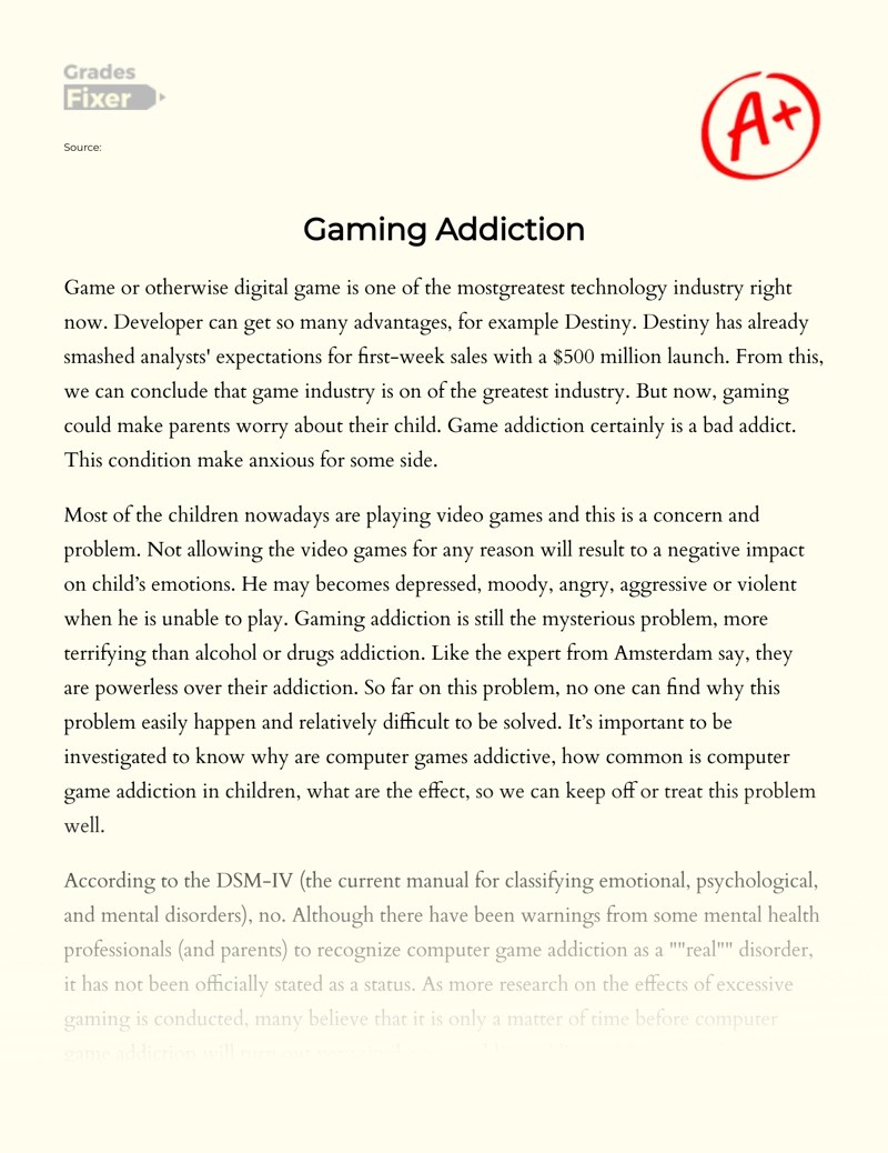 Online Video Game Addiction A Review And An Information Systems Research Agenda Semantic Scholar The quality of tutoring provided by us.