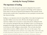 The Importance Of Reading As A Productive Activity For Young Children