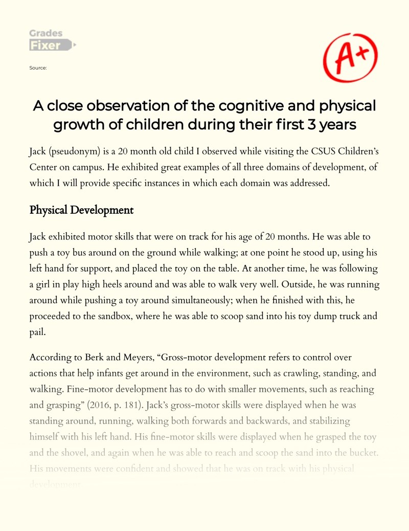 Hchild Observation Hchild Observation