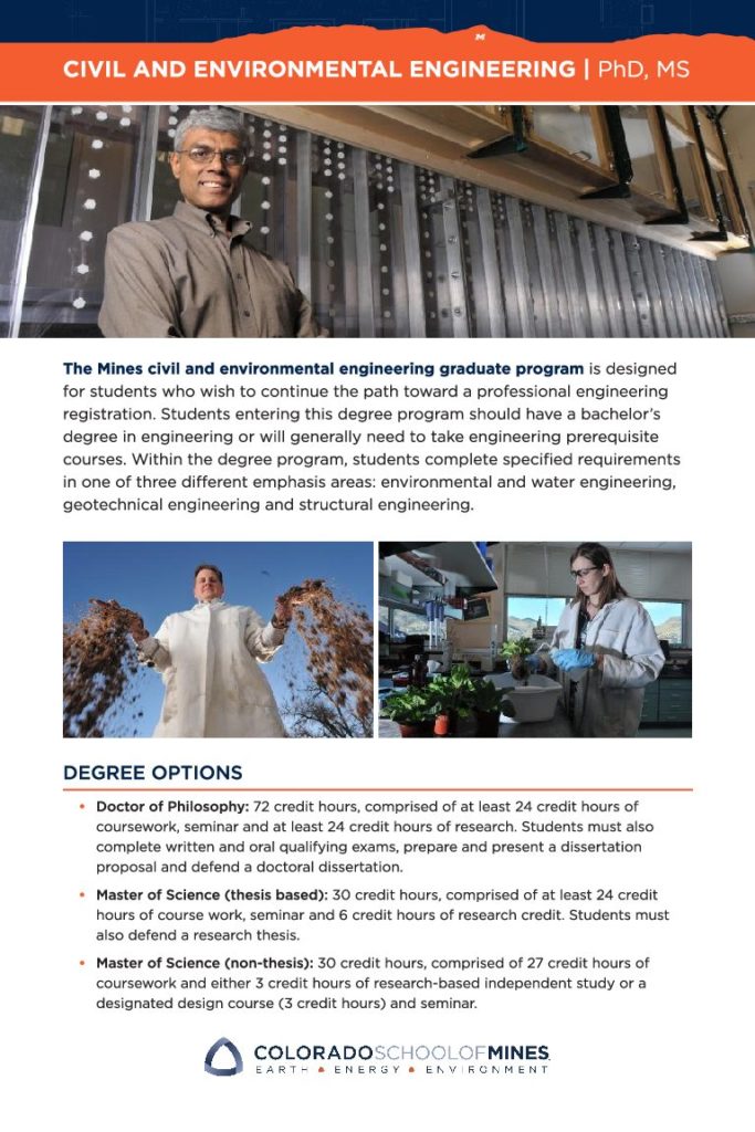 Civil And Environmental Engineering Graduate Program Graduate