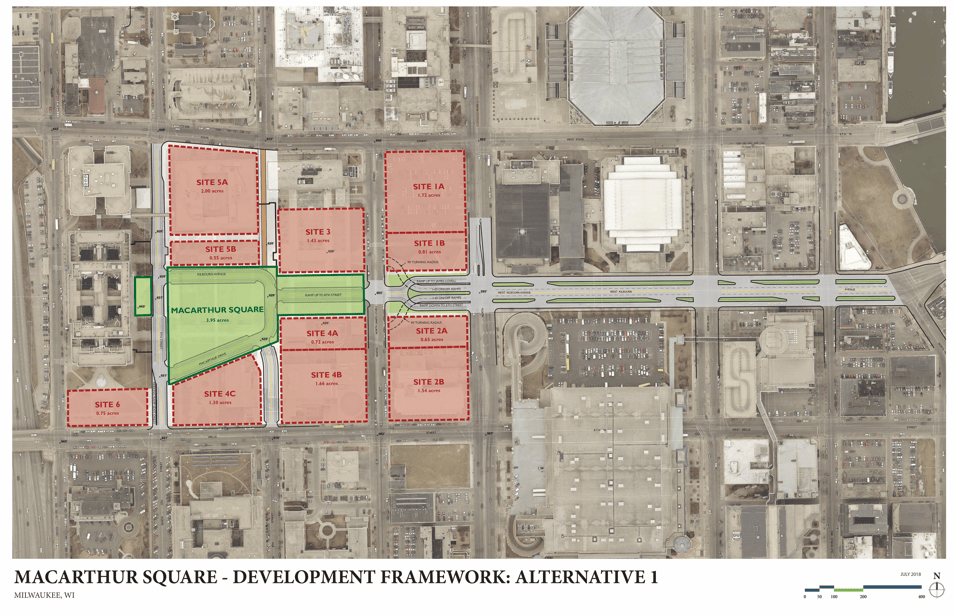 MacArthur Square Planning GRAEF Development Framework Alternate 1 