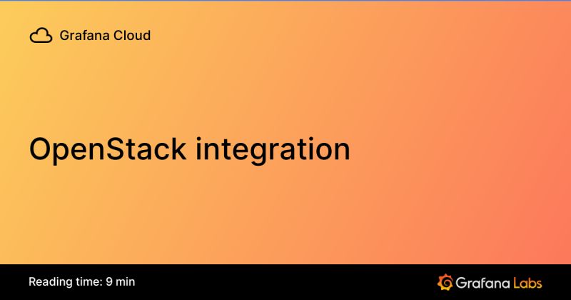 Openstack Integration Grafana Cloud Documentation - Premium Mobile Colorful Pictures | Free Download