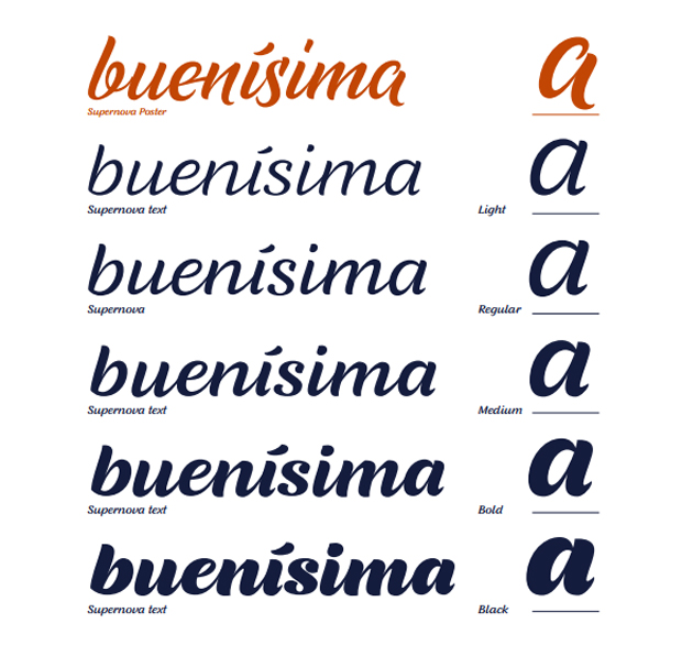 Supernova Tipografia Script Y Disponible Para Pequenos Tamanos