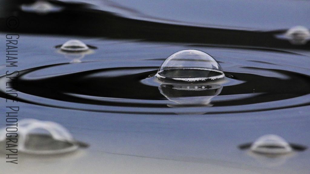 Water fountain bubbles