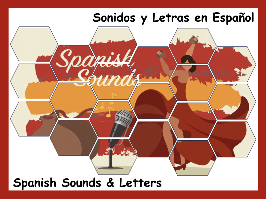 Gramacri Spanish Phonics KS2 resource, featuring Spanish sounds and letters with colourful illustrations to support pronunciation, phonics and early reading skills.