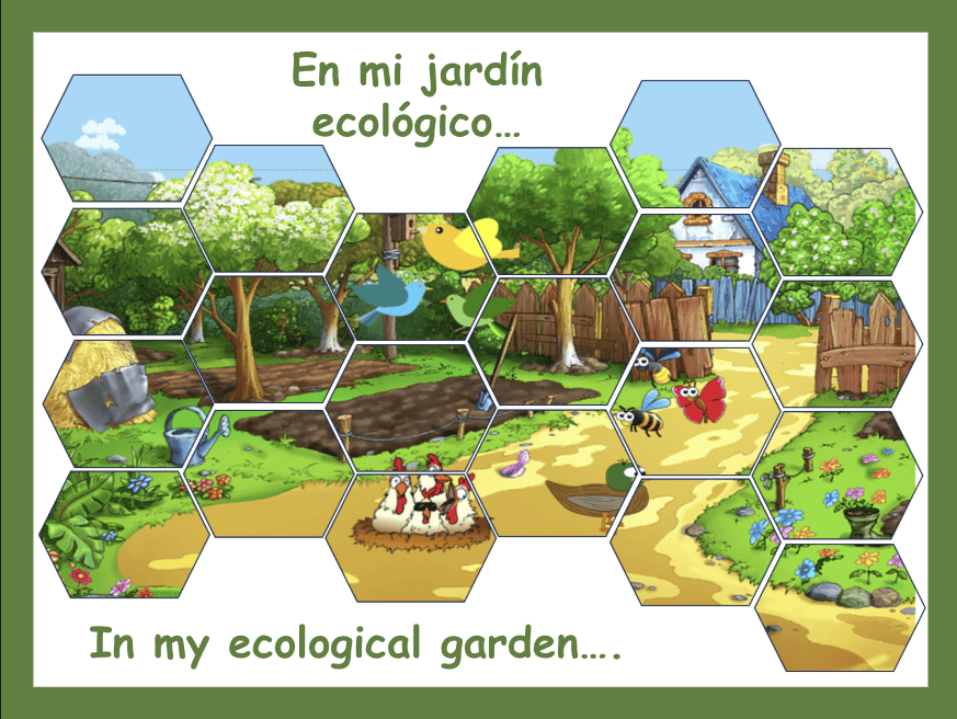 Gramacri featuring an ecological garden story with wildlife, biodiversity and sustainability activities to support KS2 Spanish learning.