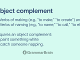 Understanding An Object Complement Definition Examples Functions