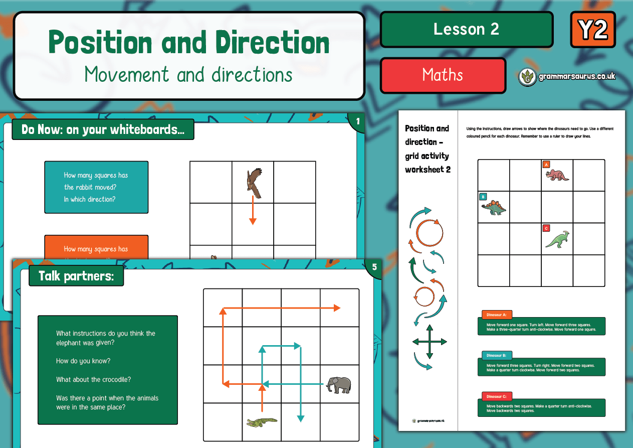 year 2 geometry position and direction lesson 2 grammarsaurus