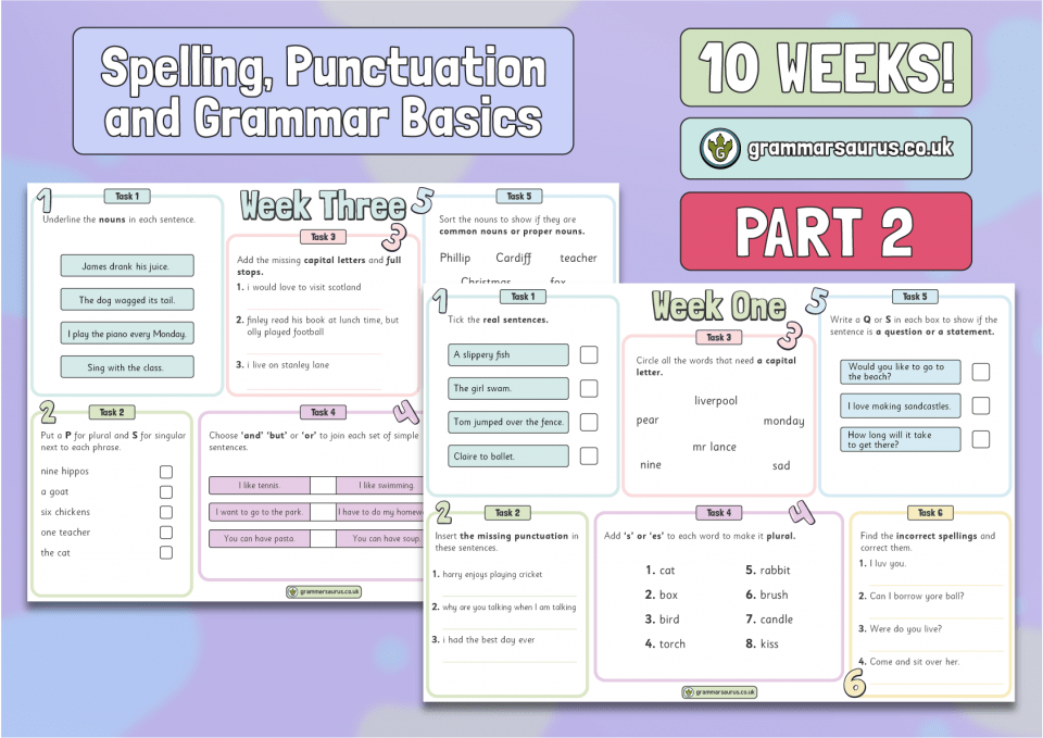 year 6 spag grammarsaurus
