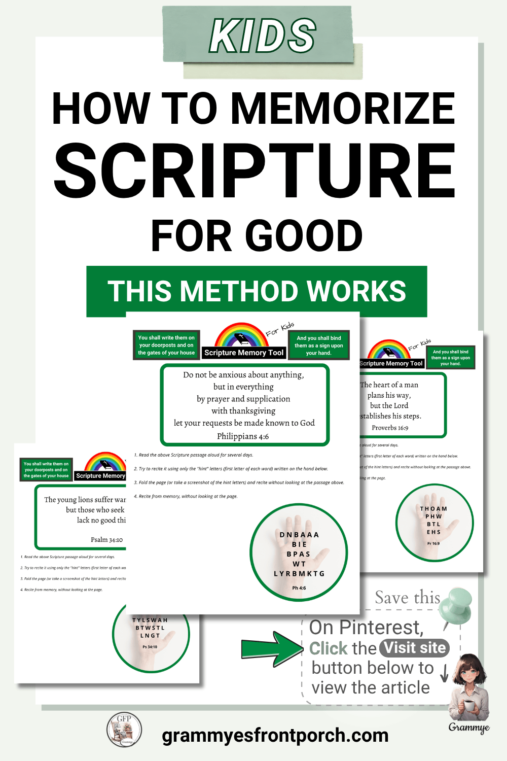 Pinterest Kids How To Memorize Scripture This Method Works